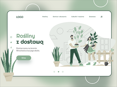 Plant website adobexd delivery flowers garden green green design home illustration minimal nature plant plant illustration plants procreate supply ui ui design uidesign webdesign website