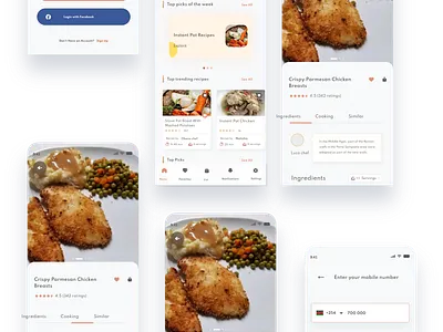 Cooking App UI app cook cooking app design mobile mobile app mobile app design mobile design mobile ui recipe recipe app ui