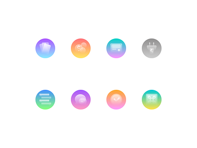 Glassy Icons Pack #3 design figma glass glass icons glassmorphism gradient icon icons illustration linear sketch soft icons ui vector