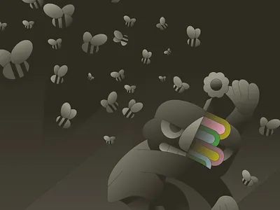 Be abstract character flat gradient illustration illustrator minimal simple