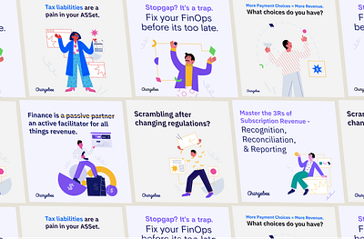 FinOps Campaign branding fintech graphic design illustration saas