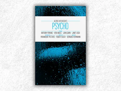 Psycho (Hitchcock movie poster) design film poster hitchcock movie movie poster poster print psycho