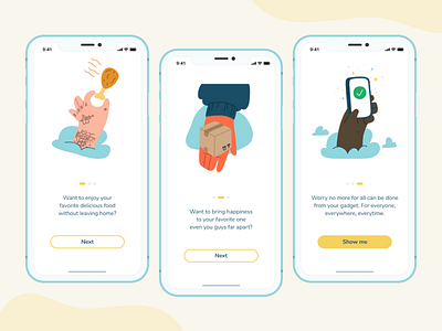 Mobile App's Onboarding app dailyui design onboarding onboarding screens ui