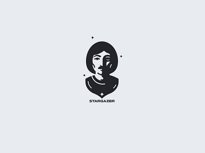 STARGAZER astronomer branding design face illustration inspiration logo person