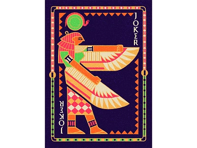 Walk Like An Egyptian adobe brushes carddesign cards character egypt egyptianculture egyptiangods egyptianmythology history illustration joker muti noise photoshop symbol texture vector wings