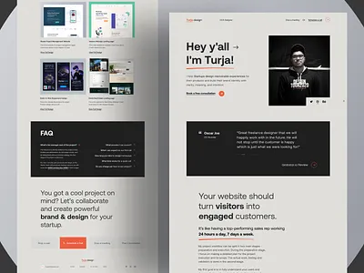 My Portfolio Website (Just Try) agency website branding dribbble dribbble best shot homepage homepage design landing page portfolio portfolio page portfolio website turja turja turjadesign web design webdesign website website concept website design websites
