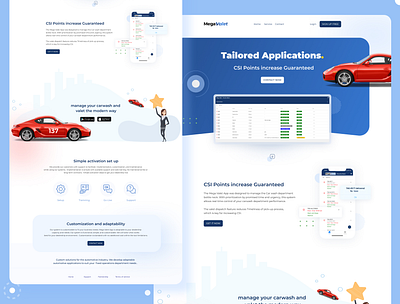 Car Wash App Landing Page app landing page app landing template app landing ui car wash car wash landing page car wash website landing page ui user interface design web design ui web design ui ux