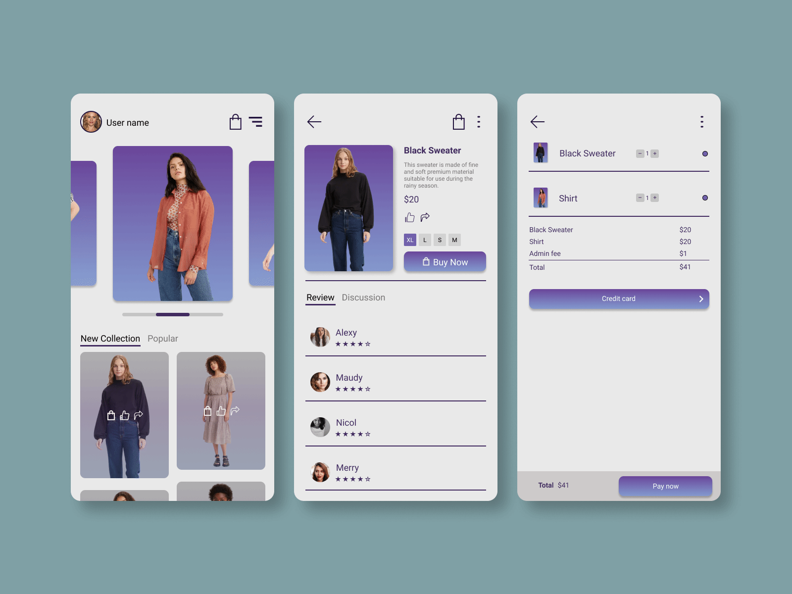 Online Store animated gif app design ui ux