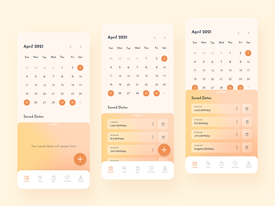 Wrapped Gift Delivery App - Calendar app design calendar design calendar ui delivery app design mobile ui ui ux