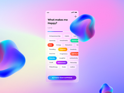 Whats makes me happy ? | gredient | glassmorphism | ui concept app app design app designer application designer glass effect glassmorphism gredient gredient effect ui ui ux ui design ui designer uidesign uiux ux ux ui ux design uxdesign uxui