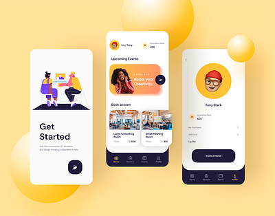 Creative Cooperative App Design app design innovate mobile mobile app mobile app design mobile design ui ui ux ui design uidesign uiux ux ux design uxdesign