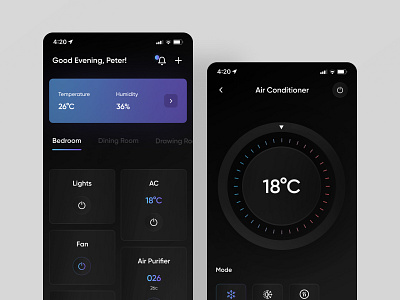 Smart Home App app app design design dribbble iot app smart home smart home app smarthome ui uiux