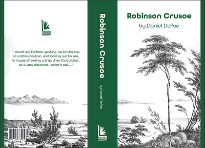 Robinson Crusoe book cover book book cover bookcover colors design green illustration indesign layout print