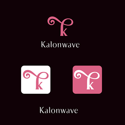 KALOWAVE LOGO beauty logo branding design flat icon logo logo design lettering luxury brand minimal typography