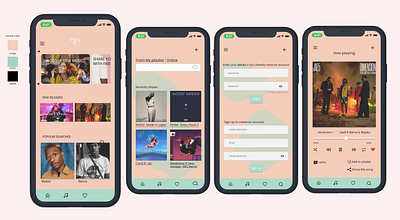 PlayIt Music App app design figma figma design ui