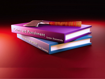 Crime and Punishment 📚 3d 3ddesign ai blender book branding design fyodor graphic design illustration poster russia vector