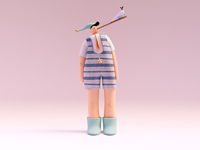 3D Character: Pinocchio 3d 3d design character design design trends flat design illustration pinocchio