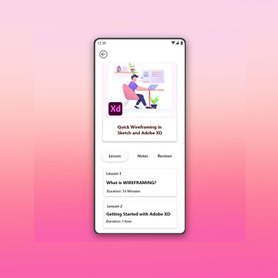 Online Courses Mobile App UI Design adobe xd app branding design figma ui ui design uidesign uiux ux