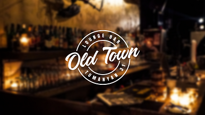 Logo design brush design illustrator logo logotype lounge bar night old pub retro round town