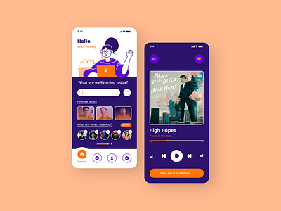 Play me some music. app artists design icon illustration like music music player ui ux vector