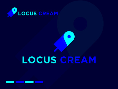 Location + Ice Cream logo mark branding concept cream creative design dribbble graphic design ice icon identity illustration illustrator location locus logo minimal poster typography web