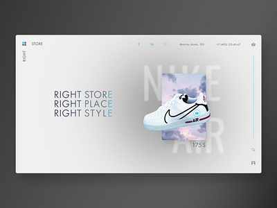 Sneaker shop RS banner branding design ecommerce icon minimal typography ui website