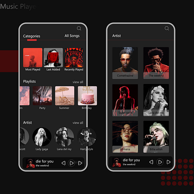 music player app dark mode music app music player