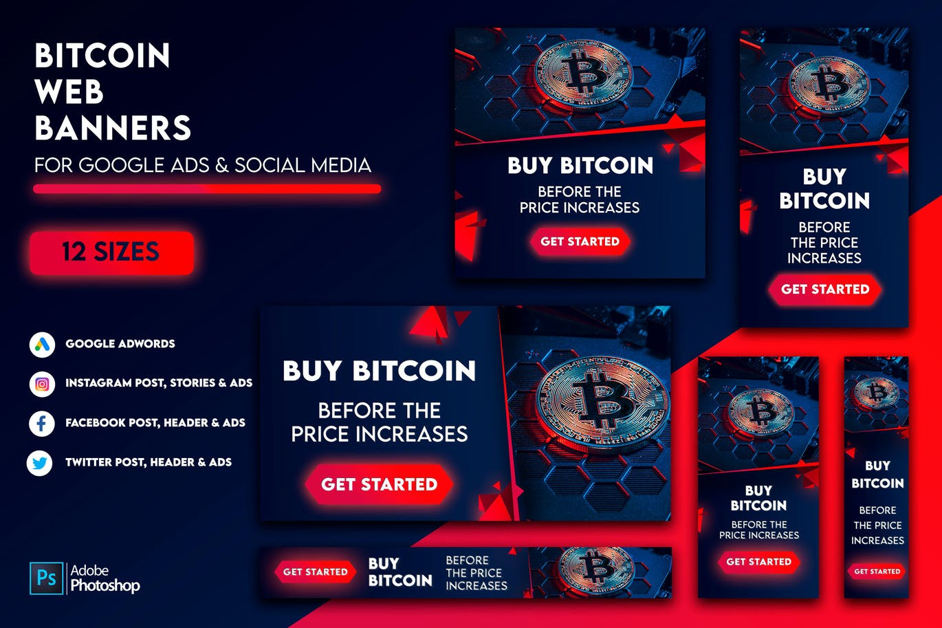 Bitcoin and Trading Google Ads, Web Banners & Post by InfoGraphix on  Dribbble