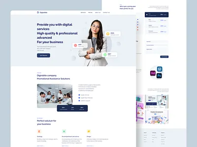 website for digital agency design digital digitalagency landingpage marketing agency online marketing pricing service studio ui ux web design website