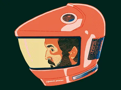kubrik in the space 2001 hal 9000 illustration kubrick odissey