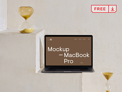 MacBook Pro on Stairs Mockup branding design download free freebie identity logo macbook macbook pro mockup psd template typography website