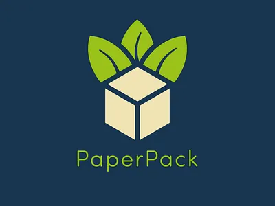 PaperPack Logo affinitydesigner branding dailylogo design leaf logo logocore minimalist packaging paperpack vector