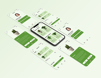 Edenic - Plant Store App adobe xd app ecommerce green ios iphone nature plant uiux