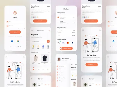 E-Commerce Clothing App Conceptual Exploration app clothing colors design ecommerce ecommerce app ecommerce design illustration ios ios app ios app design iphonex minimalism mobile mobile app typography ui uibin ux