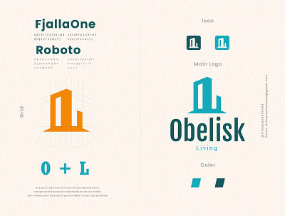 Obelisk Living Real Estate logo concept brand design brand identity branding branding design clean colorful creative logo flat graphic design grid grid logo living logo logodesign minimal modern obelisk realestate solid color vector