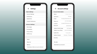 Daily UI - 007 - Settings Screen account settings branding daily 100 challenge dailyuichallenge design design art designer food web design landingpage profile profile page profile settings setting settings settings icon settings page settings ui settingspage ux