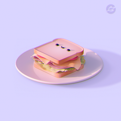 Classic Sandwich 3d art 3d model 3d render 3dart 3dartist b3d blender blender artist blender3d blendercycles cheese cute art cycles food npr render sandwich soft art stylized