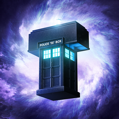 T is for Tardis 36dayoftype 36days 36daysoftype08 3d 3d art c4d cgi cinema4d dalek drwho illustration nft nftart redshift redshift3d tardis time travel type type art typography