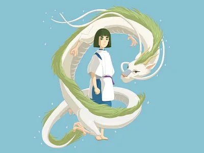 Haku art chihiro digital digital illustration digital painting illustration illustrations procreate