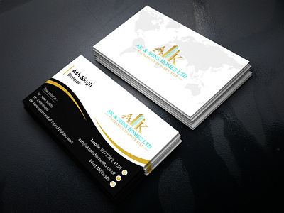 AK & SONS HOMES LTD Logo branding business logo design construction logo graphic design illustration logo minimalist logo ui unique logo