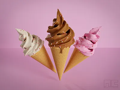 What's wrong with an ice cream? 3d art 3d artist blender design food modern nft pills render