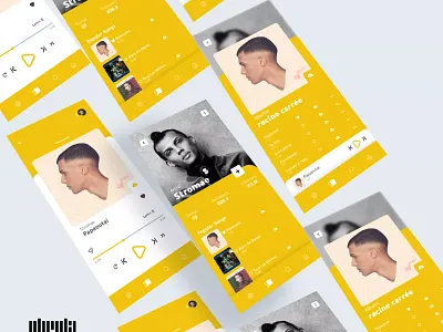 Music app UI adobe adobexd app artist design illustration music music app song ui ux yellow