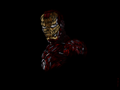 Iron man illustrator iron ironman man red