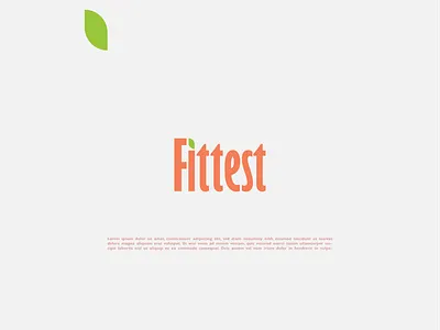Fittest Logo brand identity brand identity design branding fittest food logo green leaf logo logo design minimalist logo nutrition organic logo professional logo typography