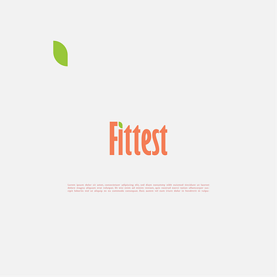 Fittest Logo brand identity brand identity design branding fittest food logo green leaf logo logo design minimalist logo nutrition organic logo professional logo typography