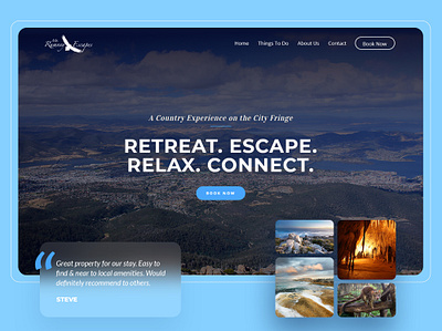 Mt. Rumney Escapes: Website Design adventure animals australia booking nature property tourism travel website website design