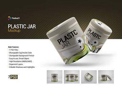 Plastic Jar Mockup advertising beauty bottle caps clean cosmetic cream gel health jar jars label liquid lotion mask medicine mock up mock up mockup