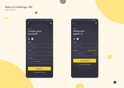 Sign up - 001 app design digital figma ui web