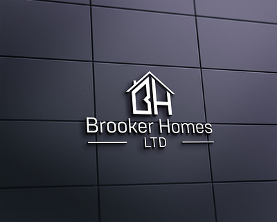 Brooker Homes LTD Logo Design bh real estate logo business logo design logo