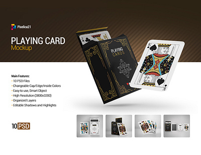 Playing Card Mockup advertising box card card mockup carton casino deck display gamble game mockup pile play play cards mockup playing cards poker poker card poker card mockup presentation professional
